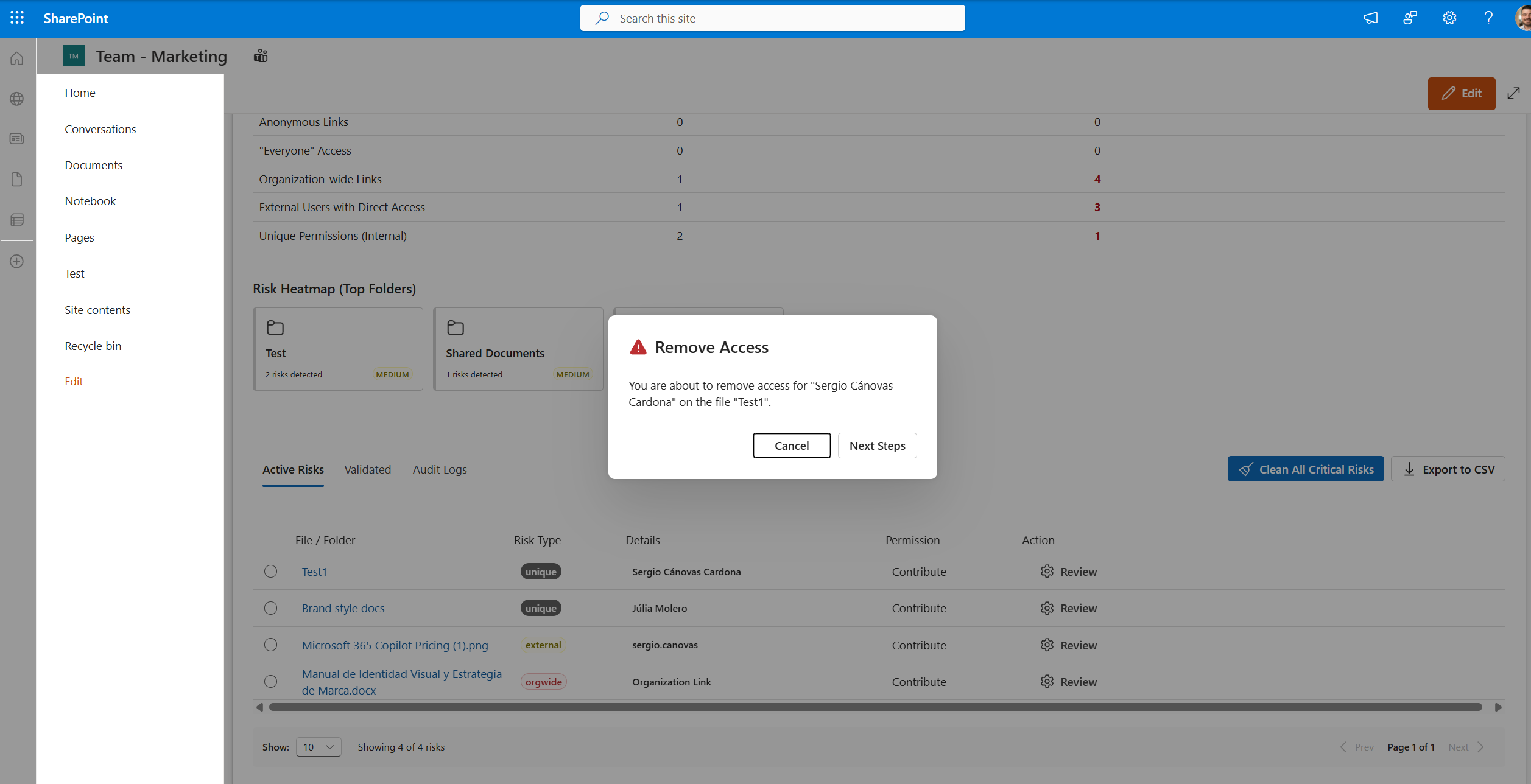 Remediation Dialog
